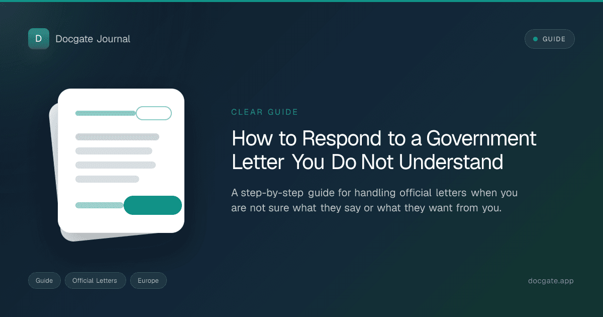 Official government letter opened on a table with highlighted deadline and notes beside it.